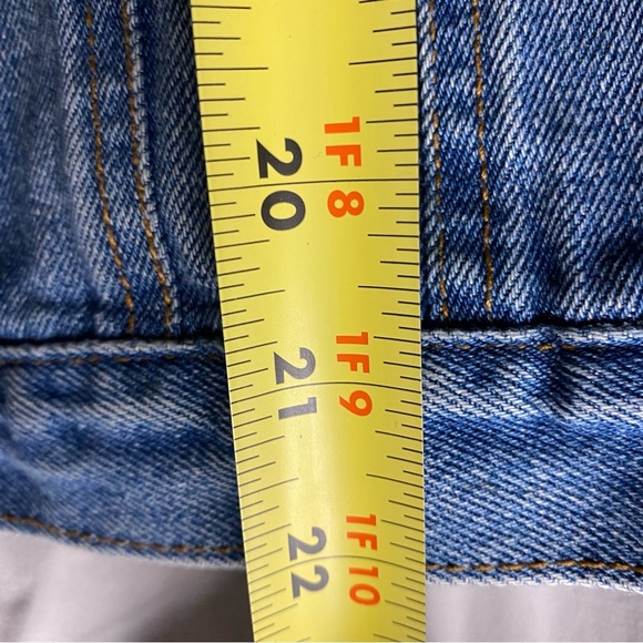 The Childrens Place Denim Youth Girl's Blue Cotton Blend Jeans Jacket Sz L 10-12 - Picture 10 of 10